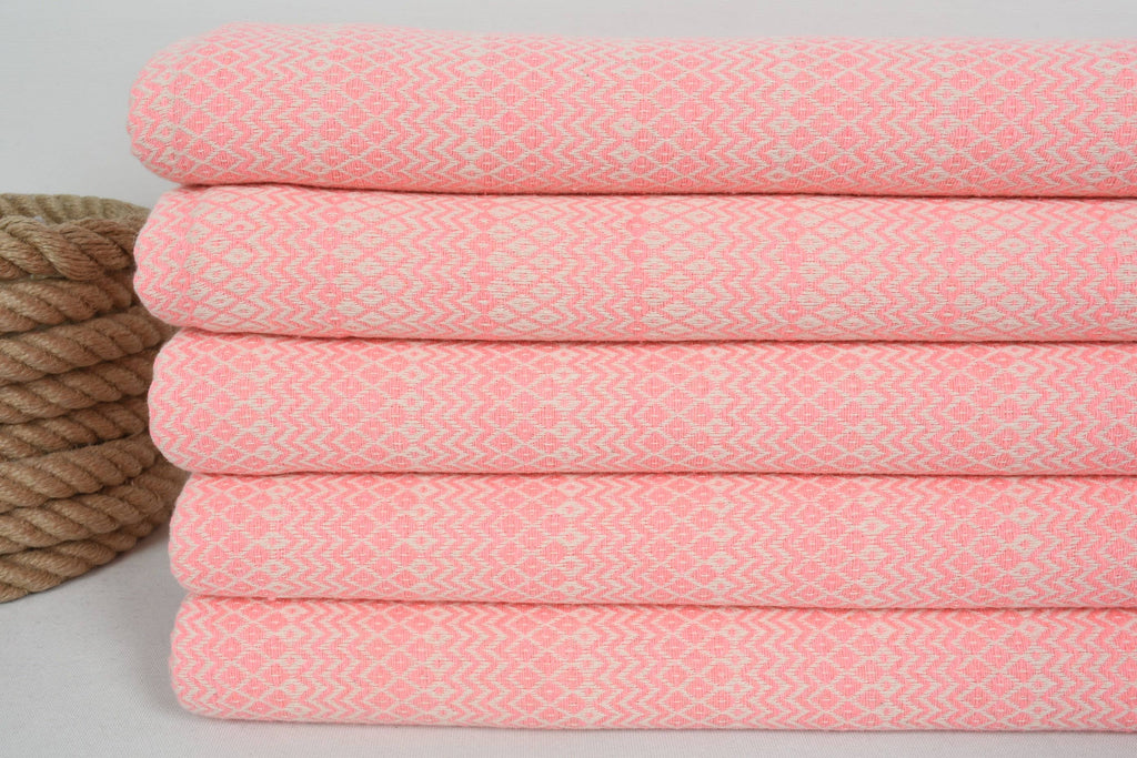 Pink Chevron Bath Towel