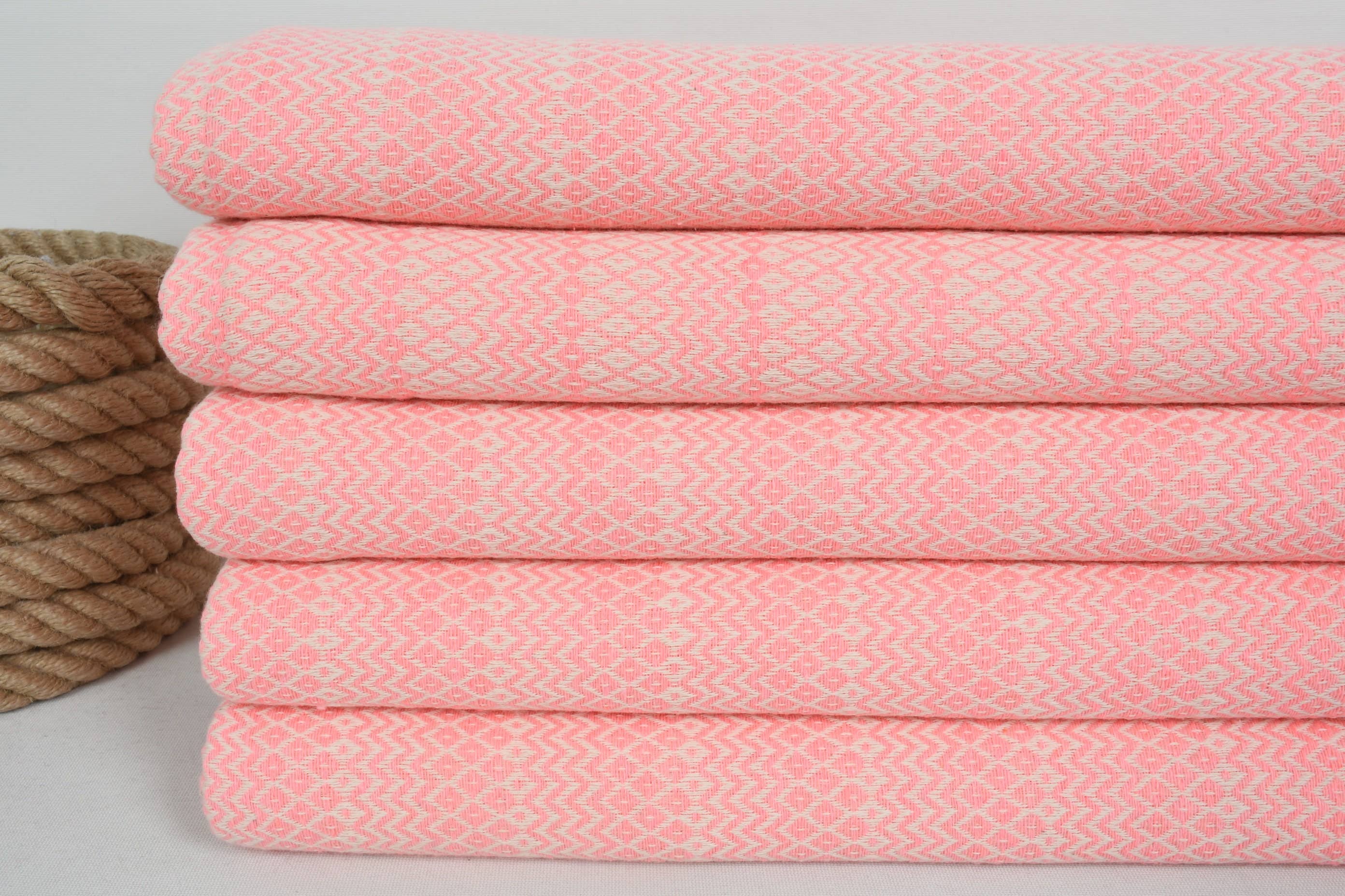 Pink Chevron Bath Towel