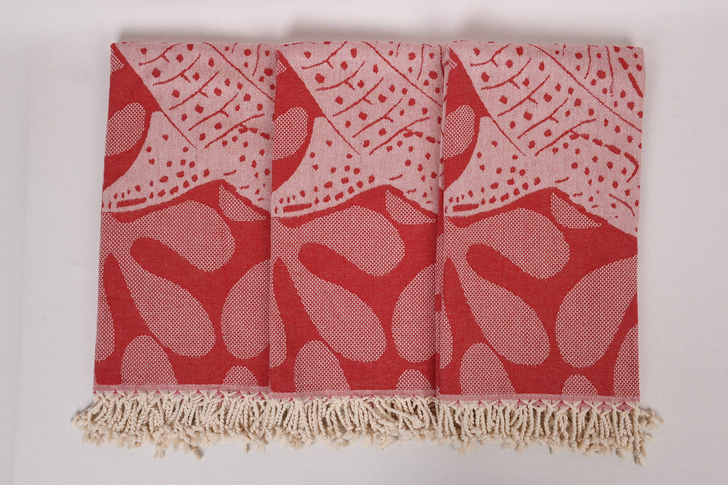 Red Whale Beach Towel