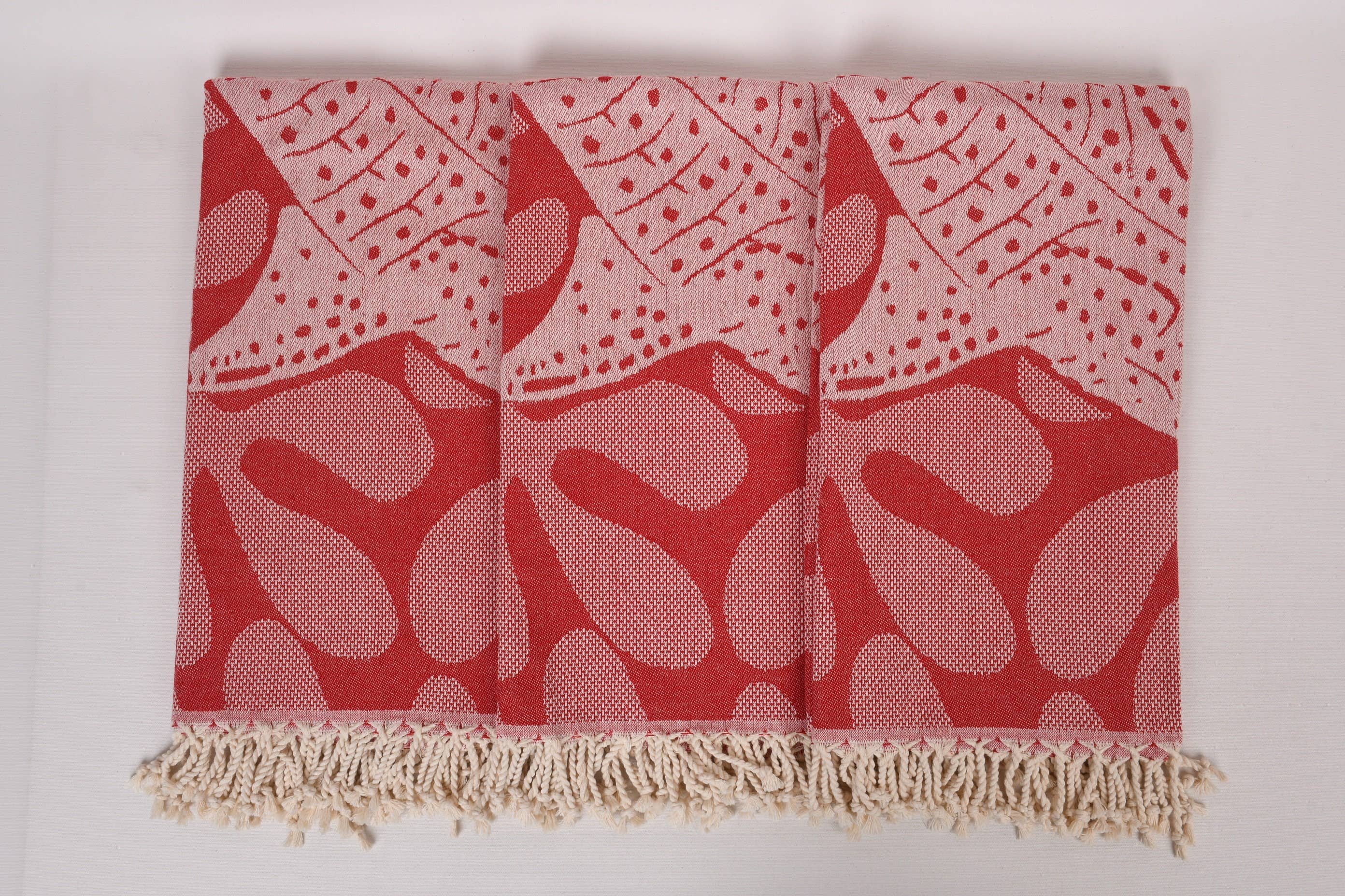 Red Whale Beach Towel