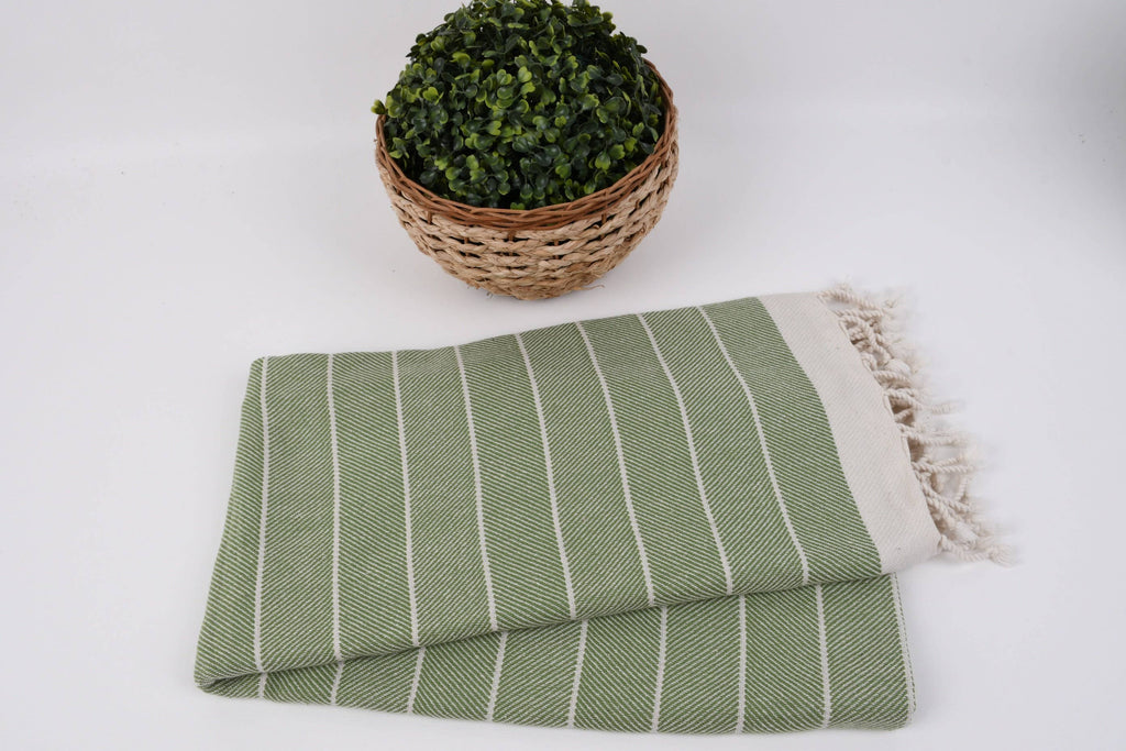 Smooth Green Turkish Beach Towel