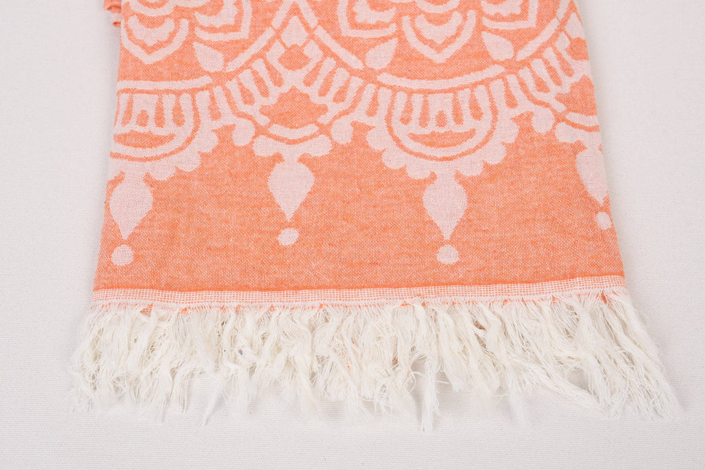 BoHo orange Beach Towel