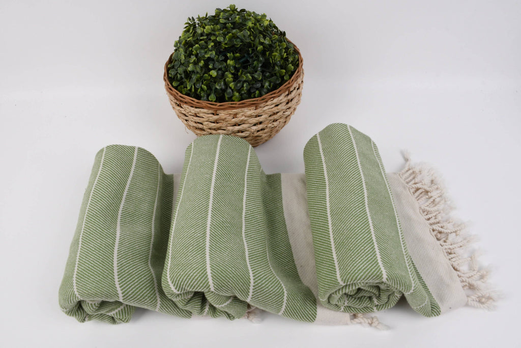 Smooth Green Turkish Beach Towel