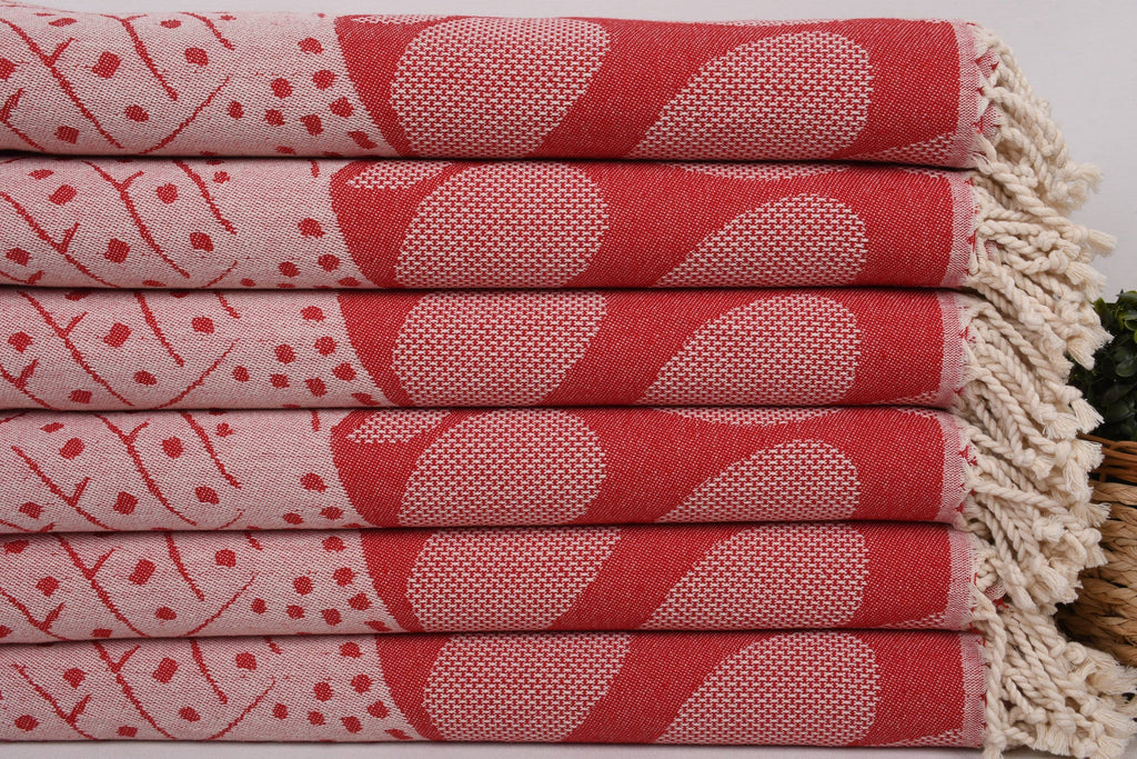 Red Whale Beach Towel