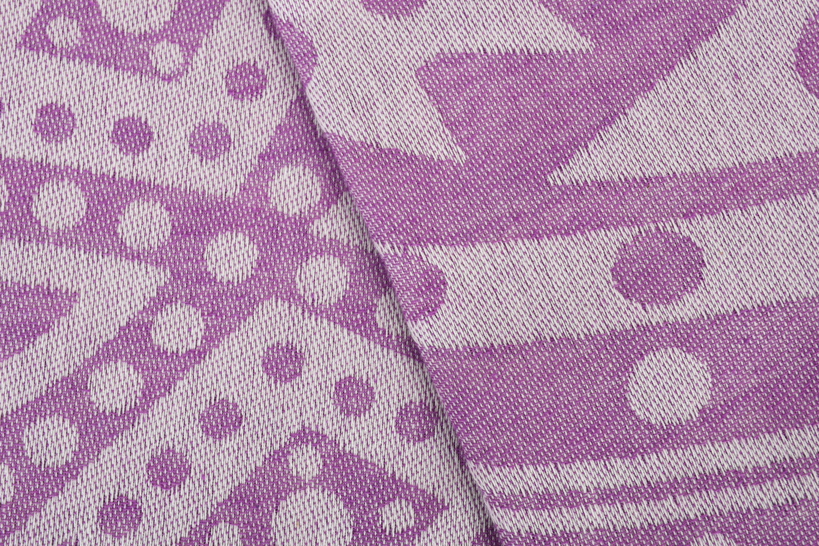 Purple Circle Print Beach Towel