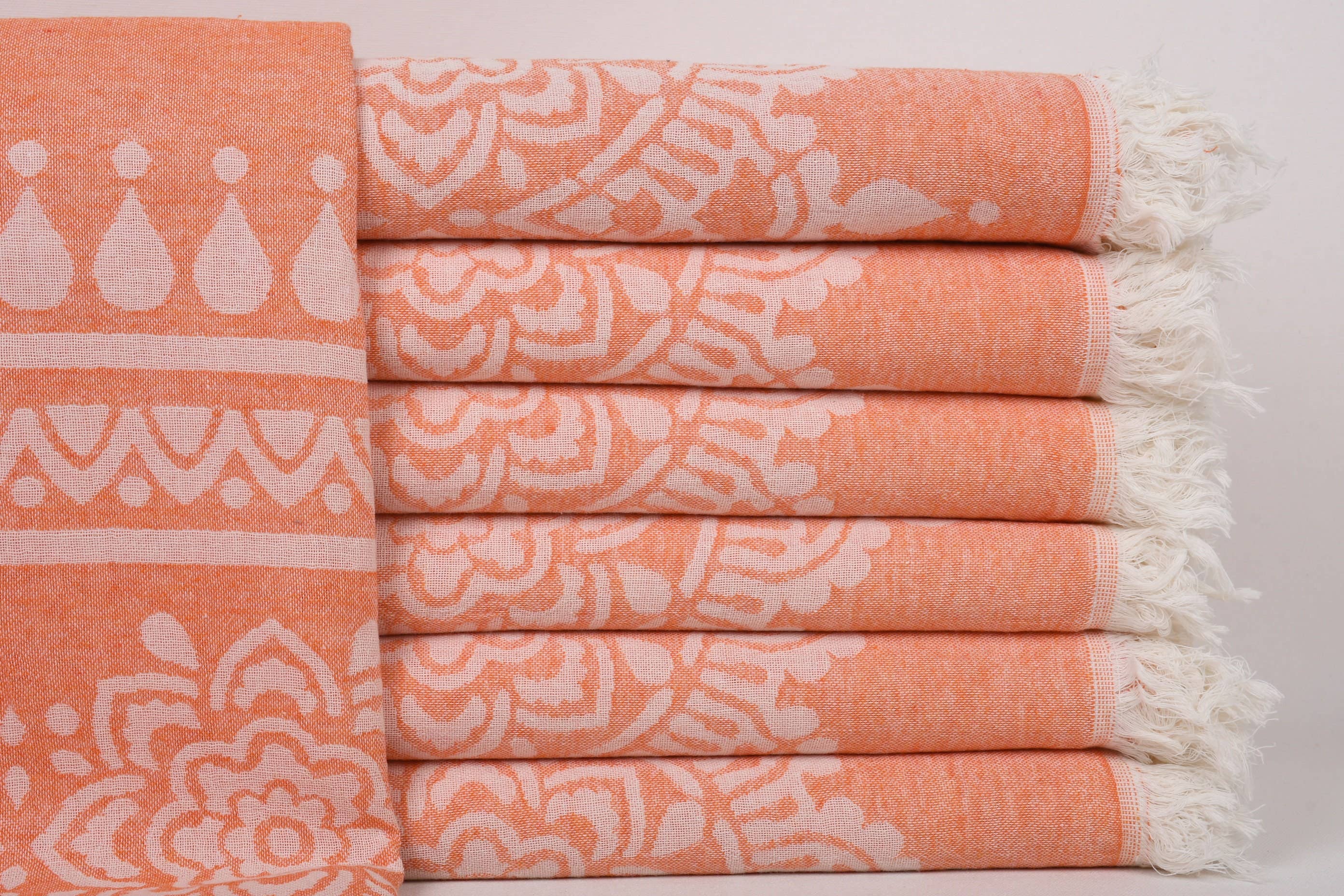 BoHo orange Beach Towel