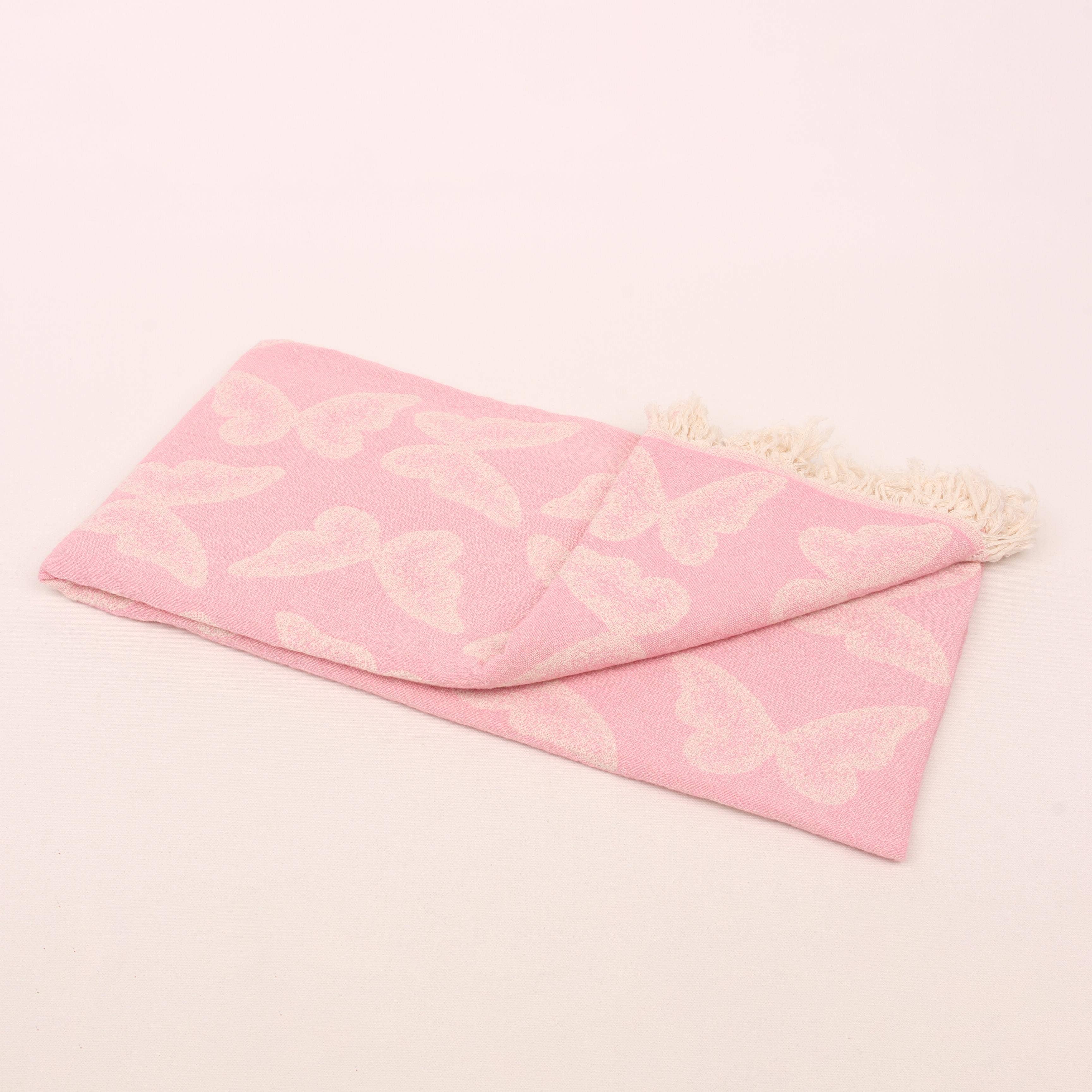 Blush pink Butterfly Beach Towel