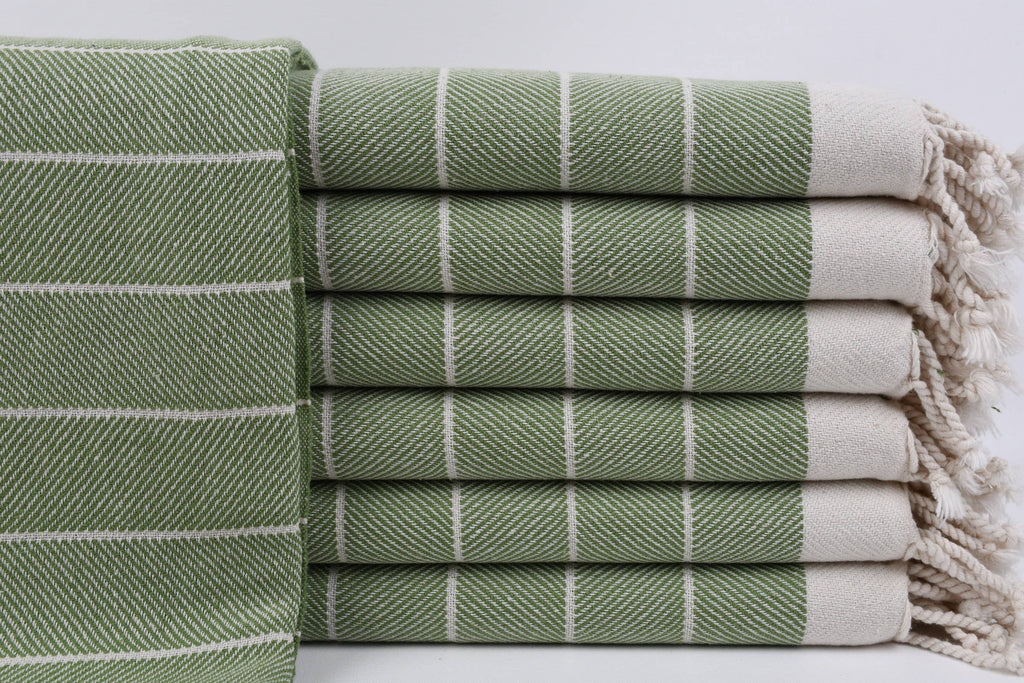 Smooth Green Turkish Beach Towel
