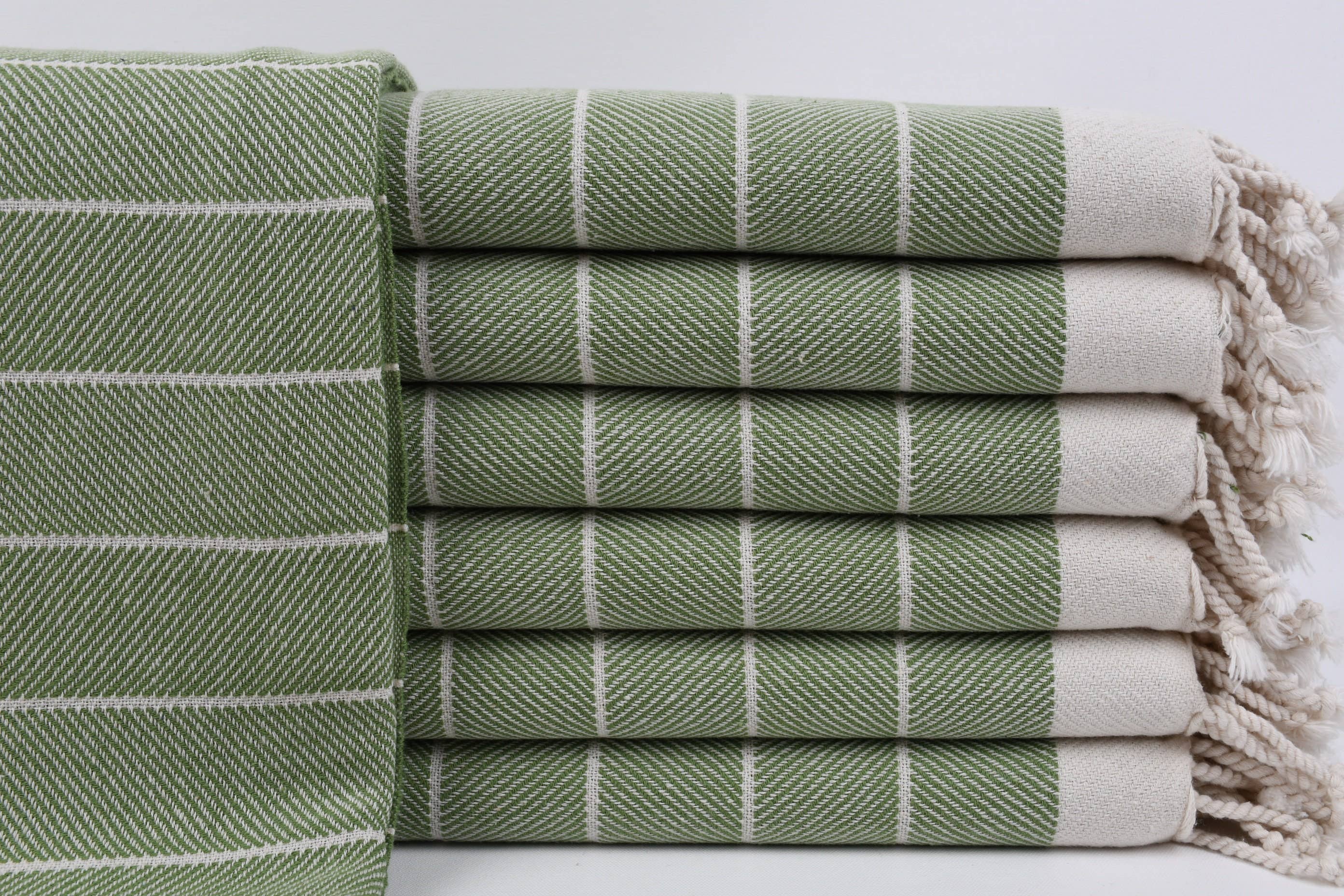 Smooth Green Turkish Beach Towel
