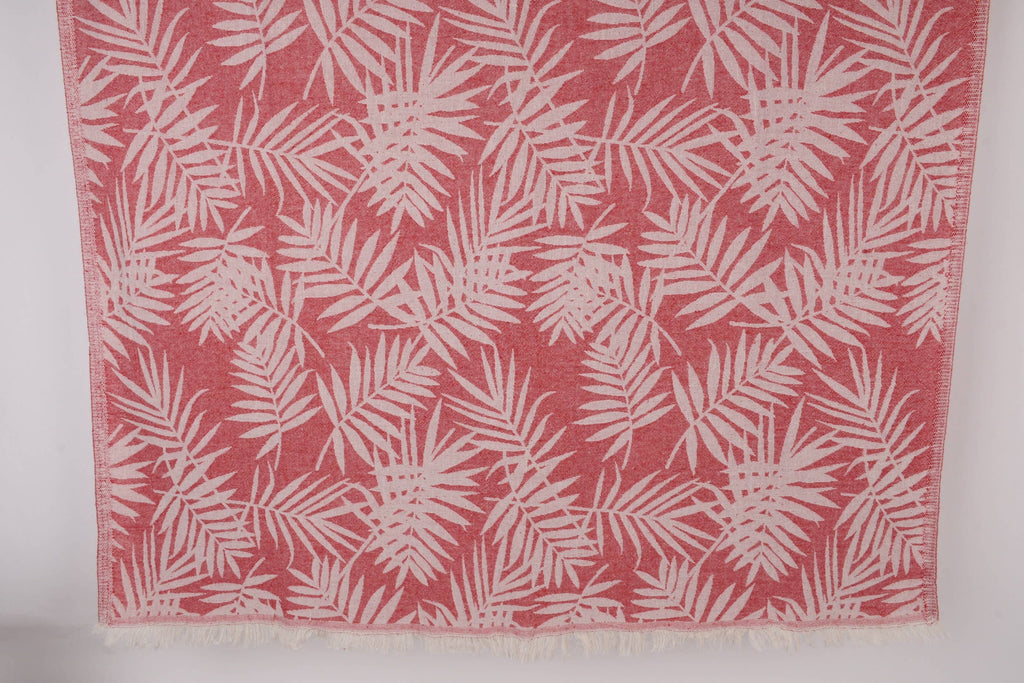 Red Leaf Floral Patterned