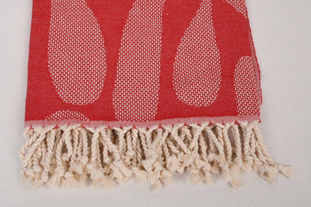 Red Whale Beach Towel