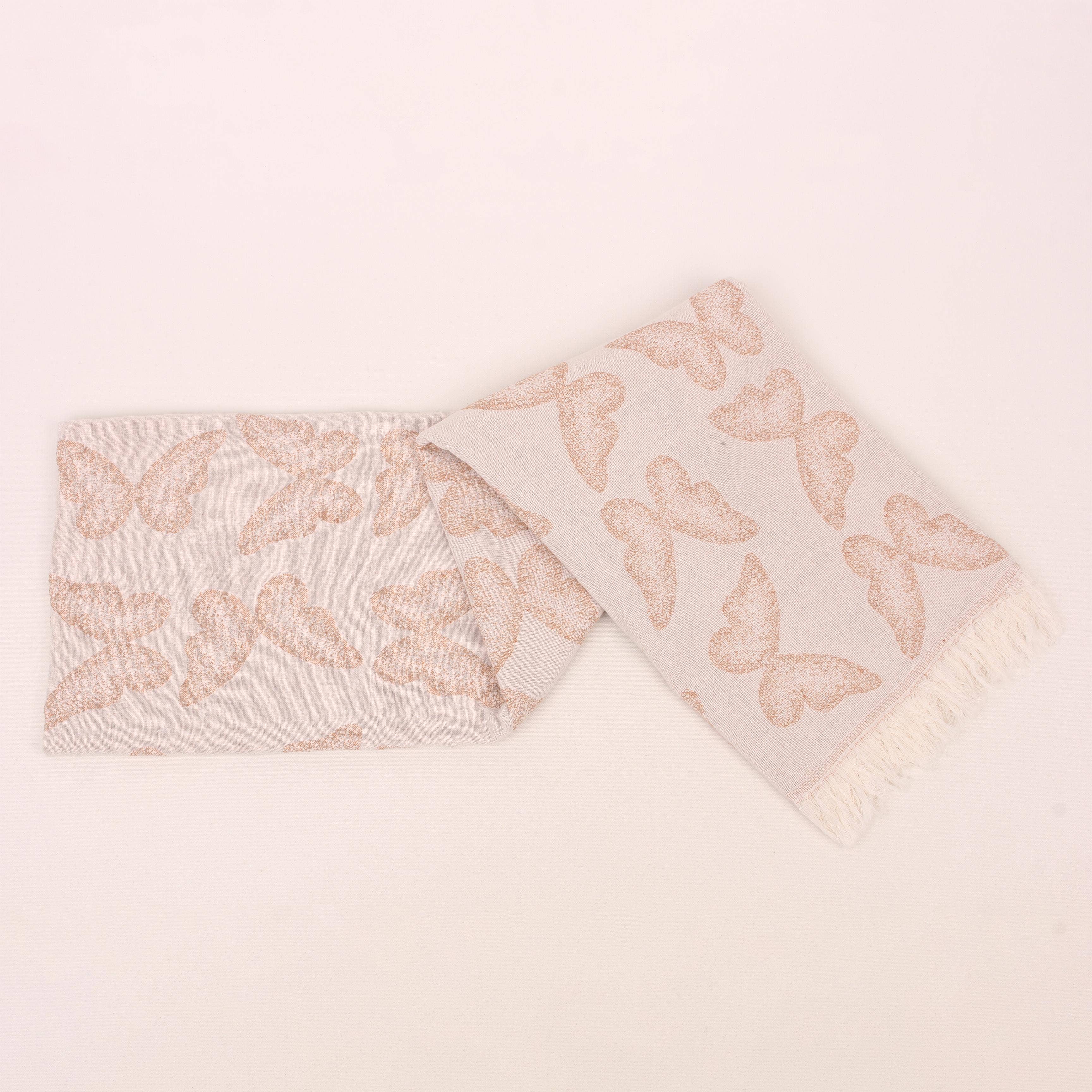 Butterfly  Beige / Beach Towel