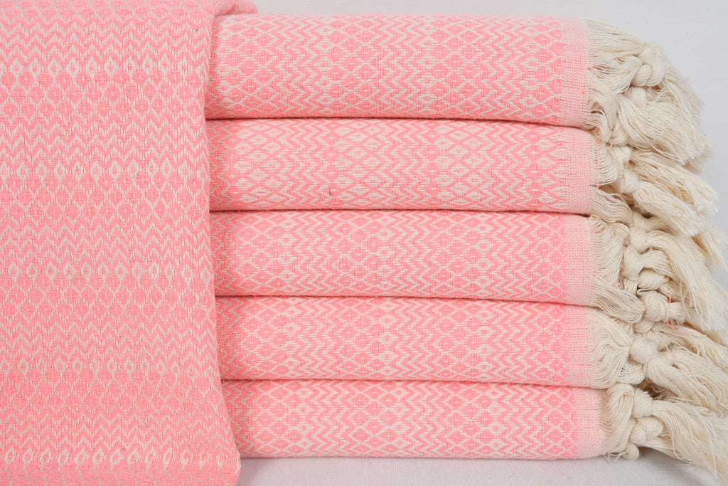 Pink Chevron Bath Towel