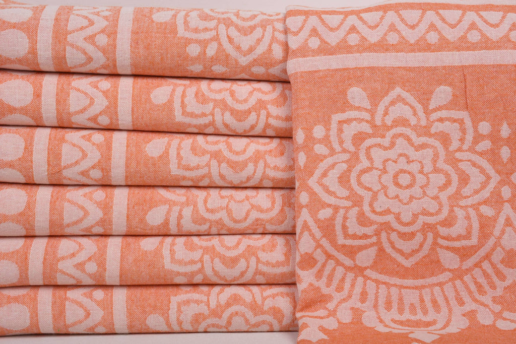 BoHo orange Beach Towel