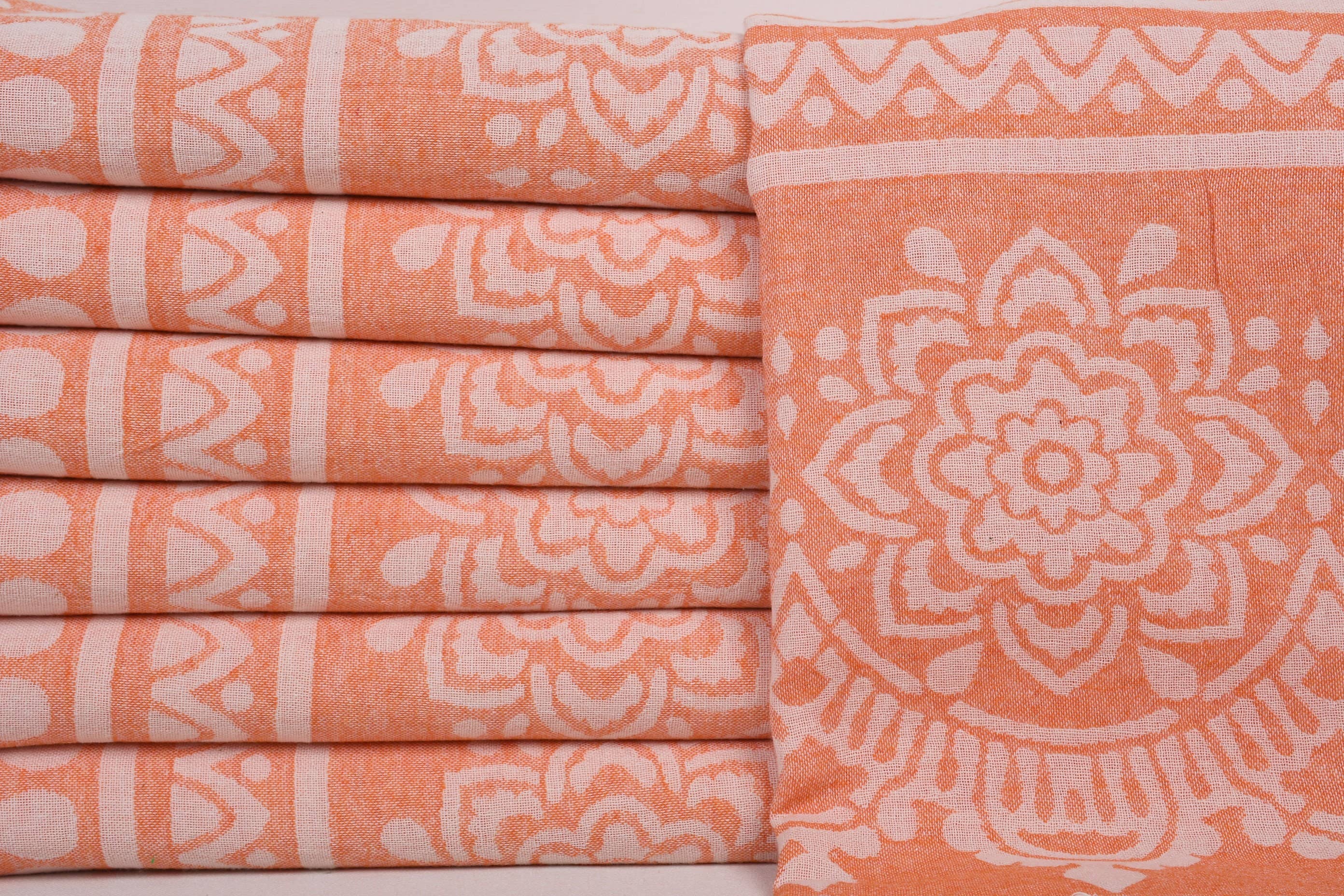 BoHo orange Beach Towel