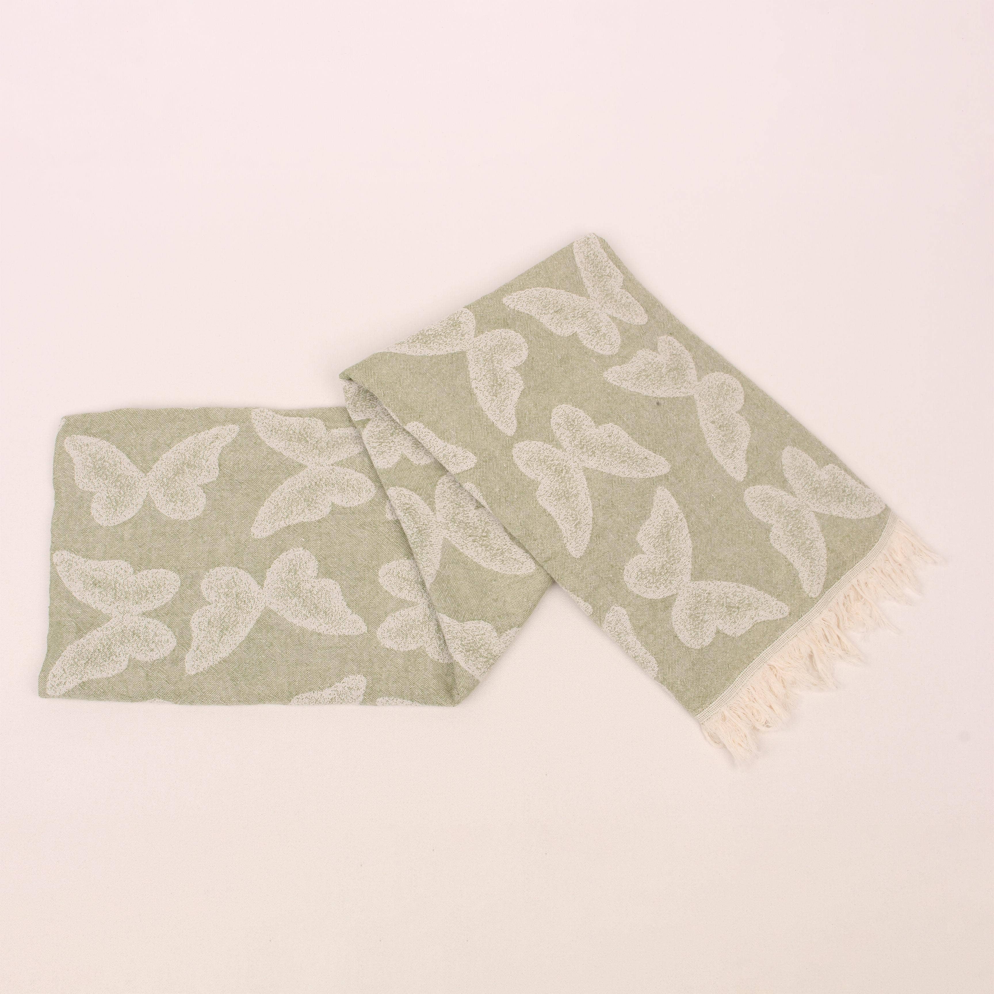 Butterfly  Green / Beach Towel