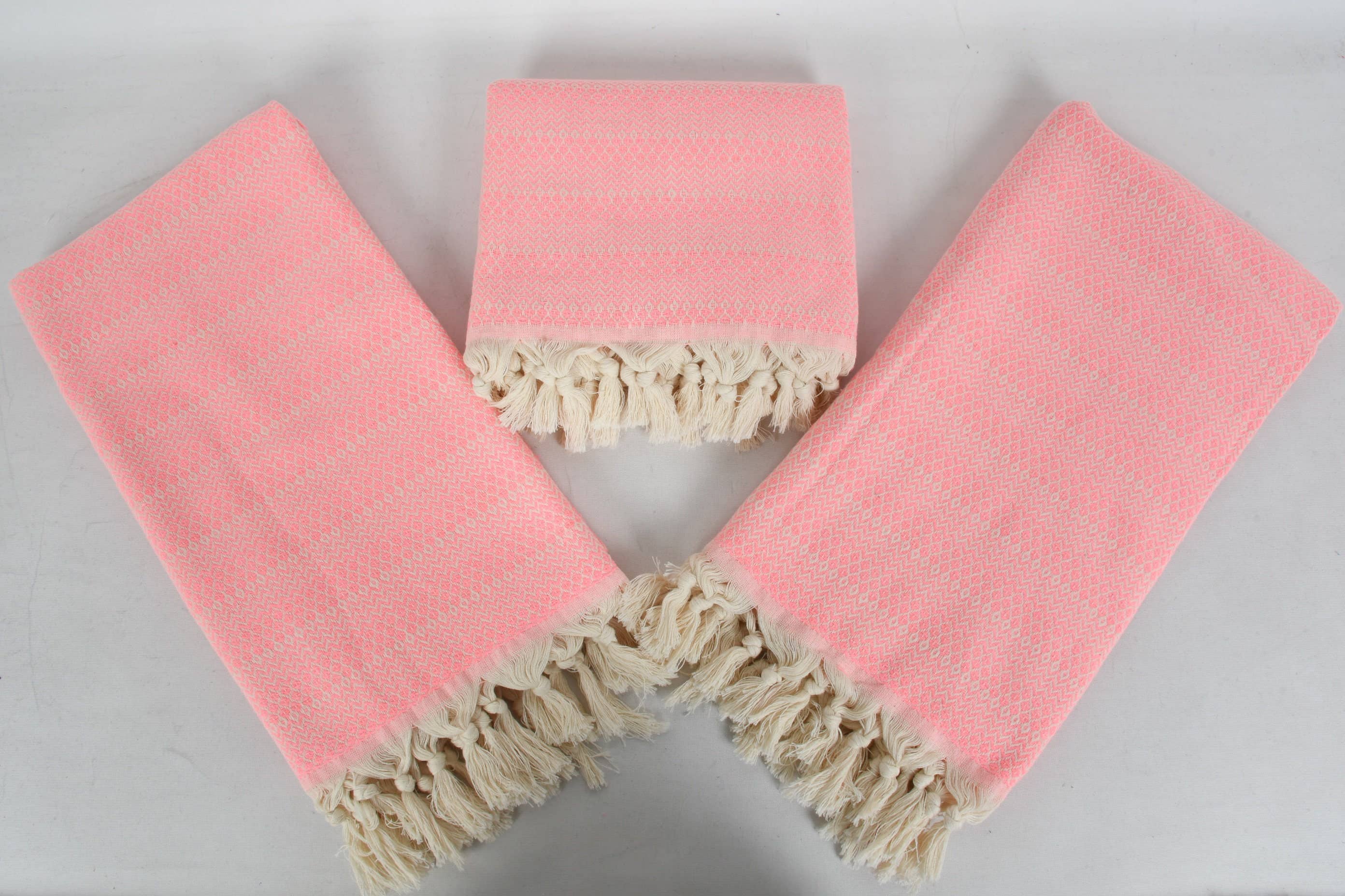 Pink Chevron Bath Towel