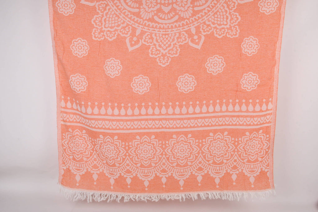 BoHo orange Beach Towel